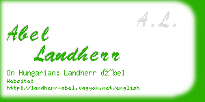 abel landherr business card